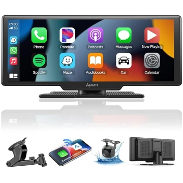 Bezvadu Apple CarPlay displejs un Android automašī