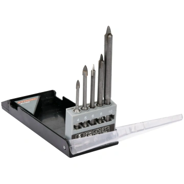 GLASS AND TILE DRILLS 5PCS 4-10MM HEX (21709) Stho
