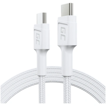 Cable White USB-C Type C 1.2m Green Cell PowerStre