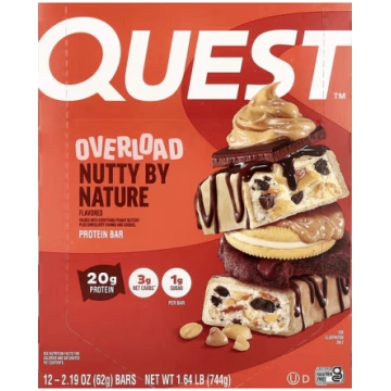 Quest Nutrition, Overload Protein Bar, Nutty By Na