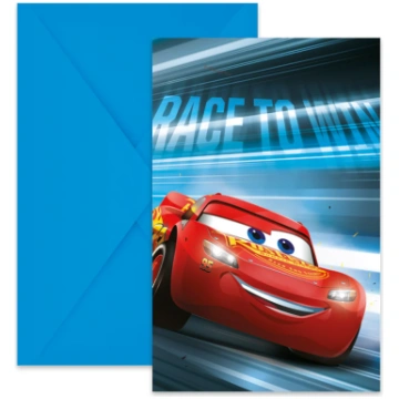 Disney Cars Uzvara ir mana ballītes ielūgumi 6 gab