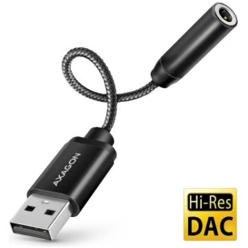 ADAPTER USB-C TO AUDIO 3.5MM/DAC 0.1M ADA-HA AXAGO