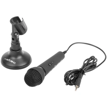 Natec Microphone Adder Black Mini Jack 3 5mm Low-N