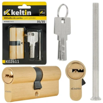 Keltin Slēdzenes cilindrs K02611, 30/30mm, misiņa 