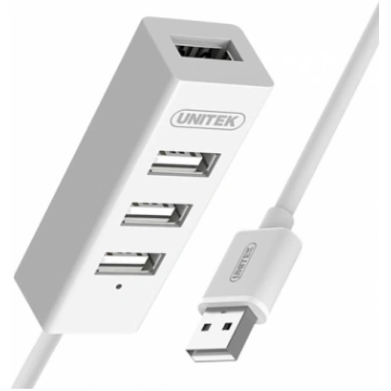 Unitek Hub 4x USB 2.0. mini, white, Y-2146 Y-2146