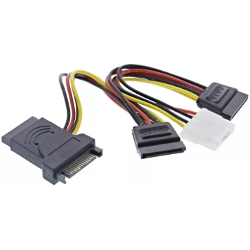 SATA Power Adapter Cable male to female to 2x SATA