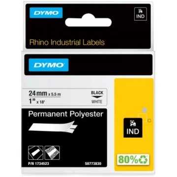 Dymo Rhino Poliestera Lente 1734523 24mm x 5.5m me