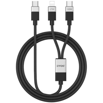 BWOO Pīts 2-in-1 kabelis USB-C - USB-C un Lightnin