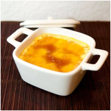 Entremets saveur crème brûlée hyperprotéinée SANS 