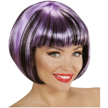 Melni violeta parūka ar svītrām