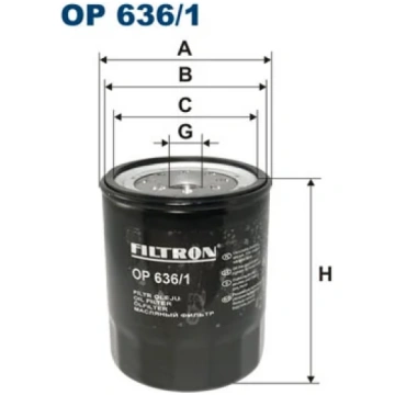 FILTRON Eļļas filtri OP 636/1