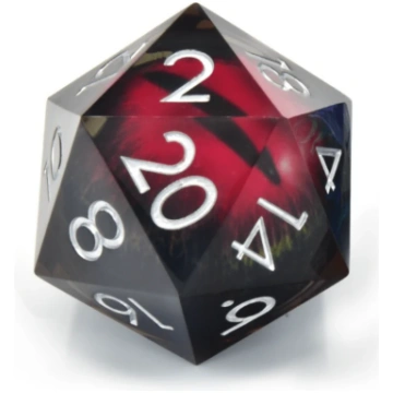 Crimson Watcher 50mm Liquid Core D20 Brain Games L