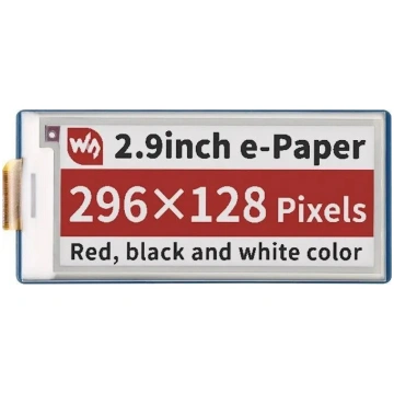 E-Paper E-Ink displejs 2,9" 296×128 SPI 3 krāsas p