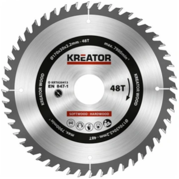 Kreator Zāģa ripa kokam 170x30x2.2mm, 48 zobi Krea