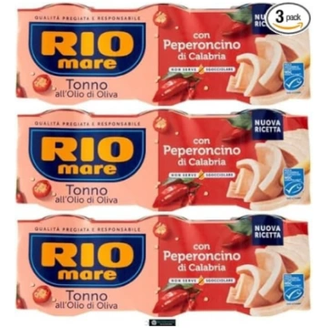 Rio Mare tunzivs olīveļļā ar Kalabrijas čili, 3 ie