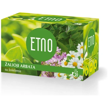 Zaļā tēja ETNO Green Tea With Herbs, 2gx20