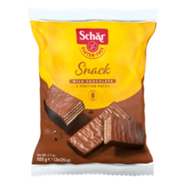 Schär Snack bezglutēna šokolādes vafeles ar lazdu 