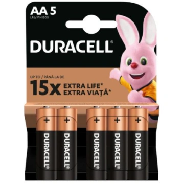 BATTERIES DURACELL AA 5 PCE DURB011 (5000394160651