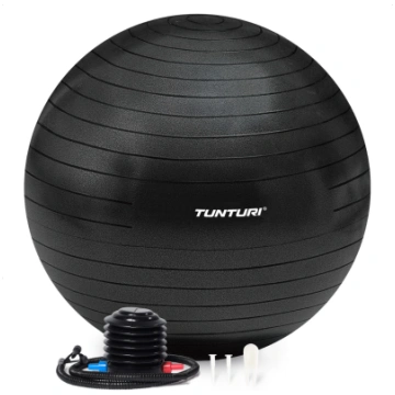 Vingrošanas bumba TUNTURI Antiburst Black, 55-90cm