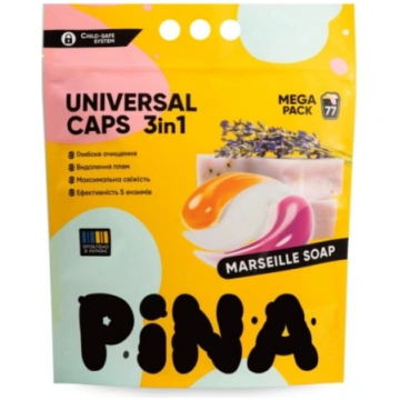 PINA veļas mazg. kapsulas 77gab "Marseille soap"