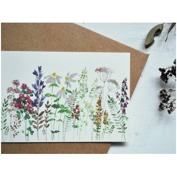 Mydesignpictures kartīte 10*7 cm Pļavas ziedi