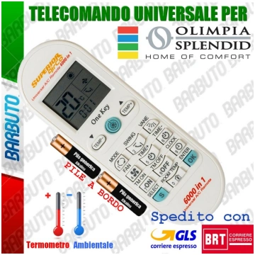SUPER TELECOMANDO PER CLIMATIZZATORI OLIMPIA SPLEN