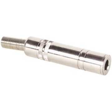 6.35 mm FEMALE JACK CONNECTOR - STEREO - SILVER | 