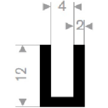 U Gs EPDM profils 4x12mm