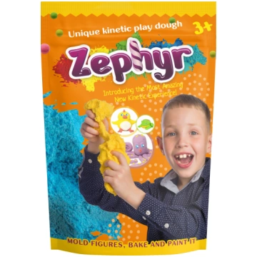 Zephyr 300 g - kinētiskais zefīra plastilīns (zils
