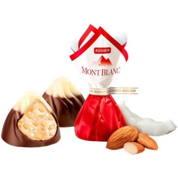 Mont Blanc Šokolādes pralinē ar sasmalcinātām mand
