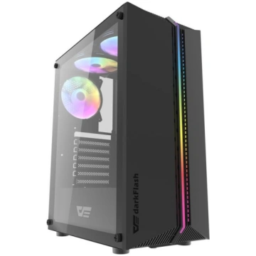 Darkflash DK151 computer case LED with 3 fan (blac