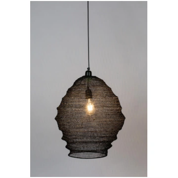 Pendant Lamp Lena L Black Zuiver, DUTCH BONE, Whit
