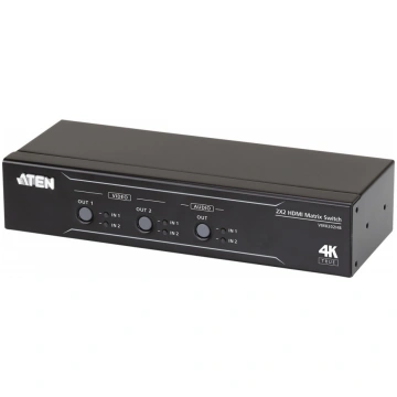 Aten 2x2 True 4K HDMI Matrix Switch with Audio De-
