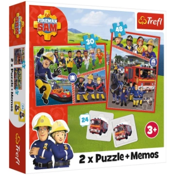 Puzle 2in1 Trefl Fireman Sam Team 93334, 20.5 cm x