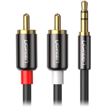 Audio Cable 3.5mm - 2 x RCA UGREEN AV116, 3m, Blac