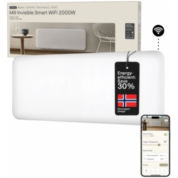 Mill Invisible Smart WiFi Heater | PA2000WIFI4 | P