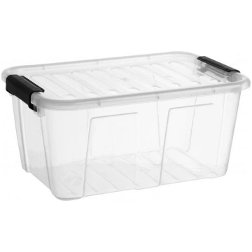 Uzglabāšanas kaste ar vāku Plast Team, caurspīdīga