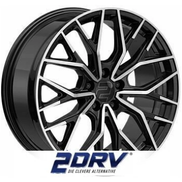 2DRV WH37 (Melns) 8x18 ET48 5x112 66.6