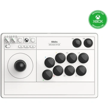 8BitDo Arcade Stick For Xbox & PC (Baltā)