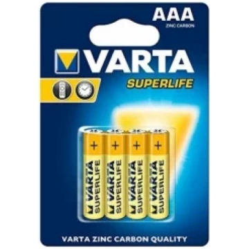 Baterijas Varta AAA SuperLife Zinc Carbon 4 Pack