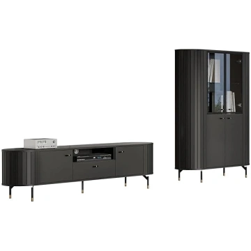 Mirjan24 Wohnzimmer-Set Zelfa I, im Set: Vitrine m