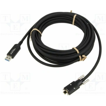 Cable; optical; USB A plug,USB C plug; 7.5m; black