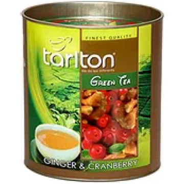 GINGER & CRANBERRY GREEN TEA 100g Tējas Pasaule