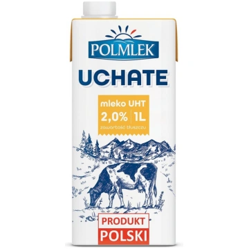 Piens UHT POLMLEK Uchate, 2%, 1l