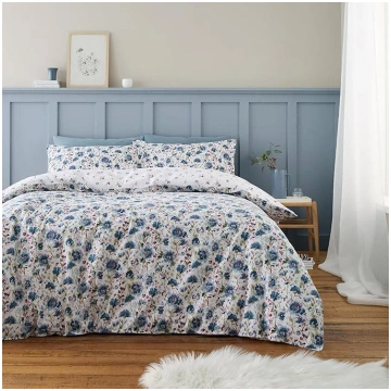 Bianca Brushed Cotton Ophelia Floral Reversible Du