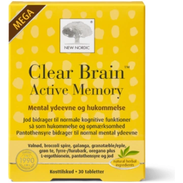 NEW NORDIC Clear Brain Active Memory Mega tabletes