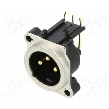 Connector: XLR; socket; male; 6A; 133V; PIN: 3; an