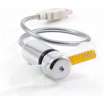 USB ventilators ar LED pulksteni Cool Mania