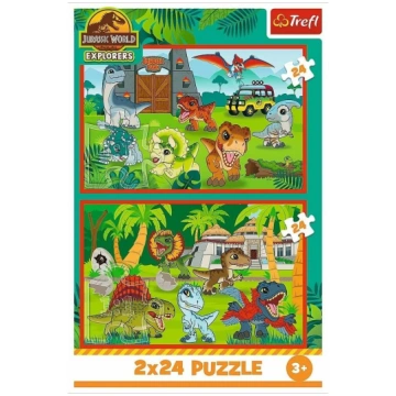 Puzle 2in1 Trefl Jurassic World Little Dinosaurs 3