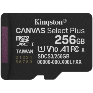 Atmiņas karte Kingston MicroSDXC 256GB Canvas Sele